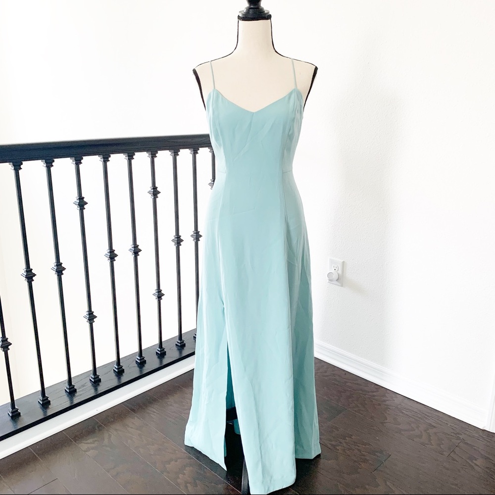 J. Crew Turquoise Maxi Dress with split
